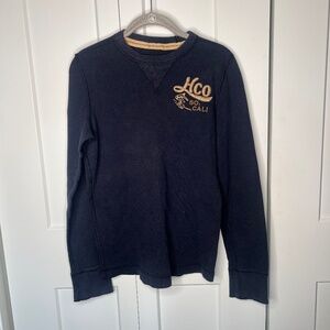 Hollister Long Sleeve Navy Thermal Shirt Men's Size Small